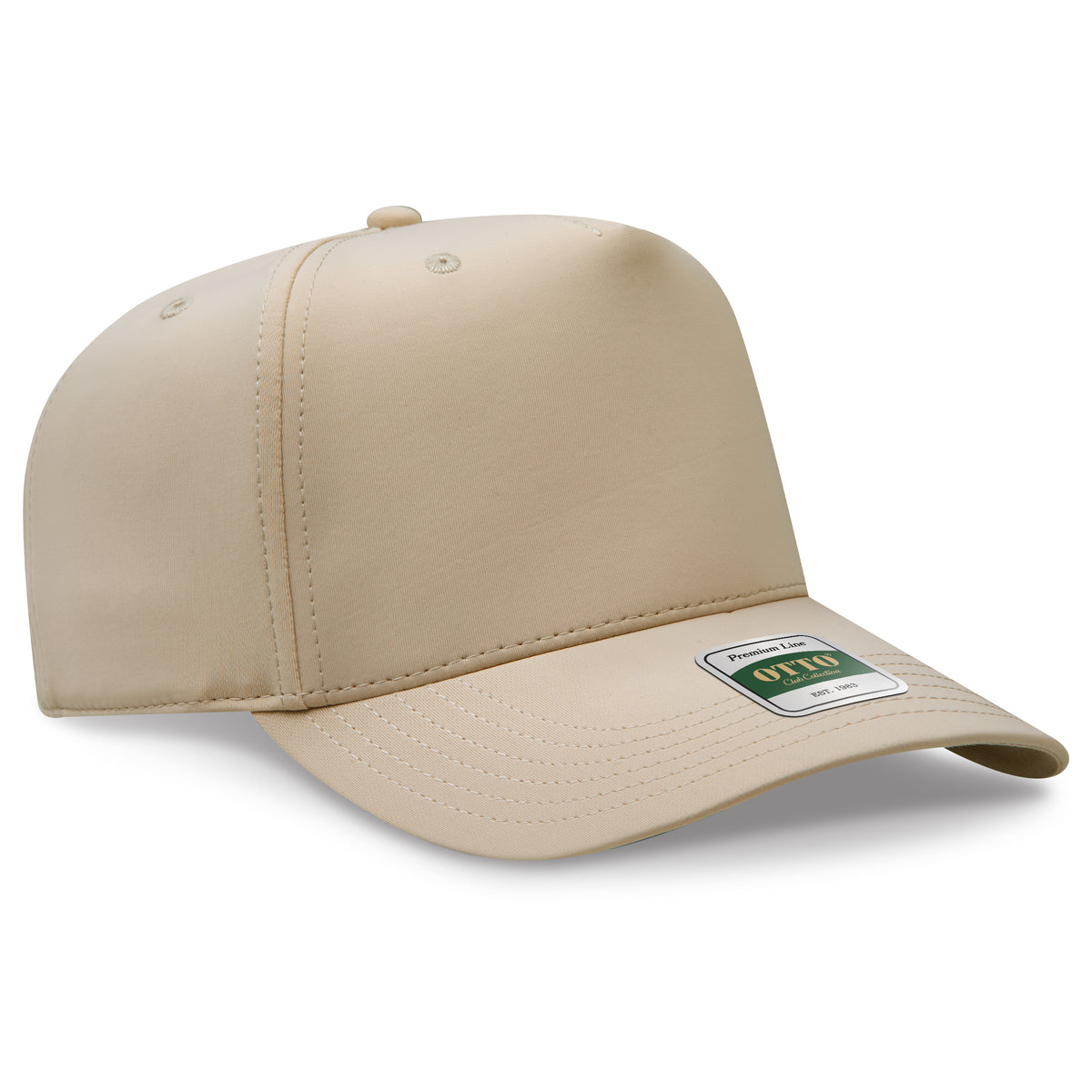 Otto Cap 103 Comfy Fit Club Collection 5 Panel Pro Style Cap - Khaki