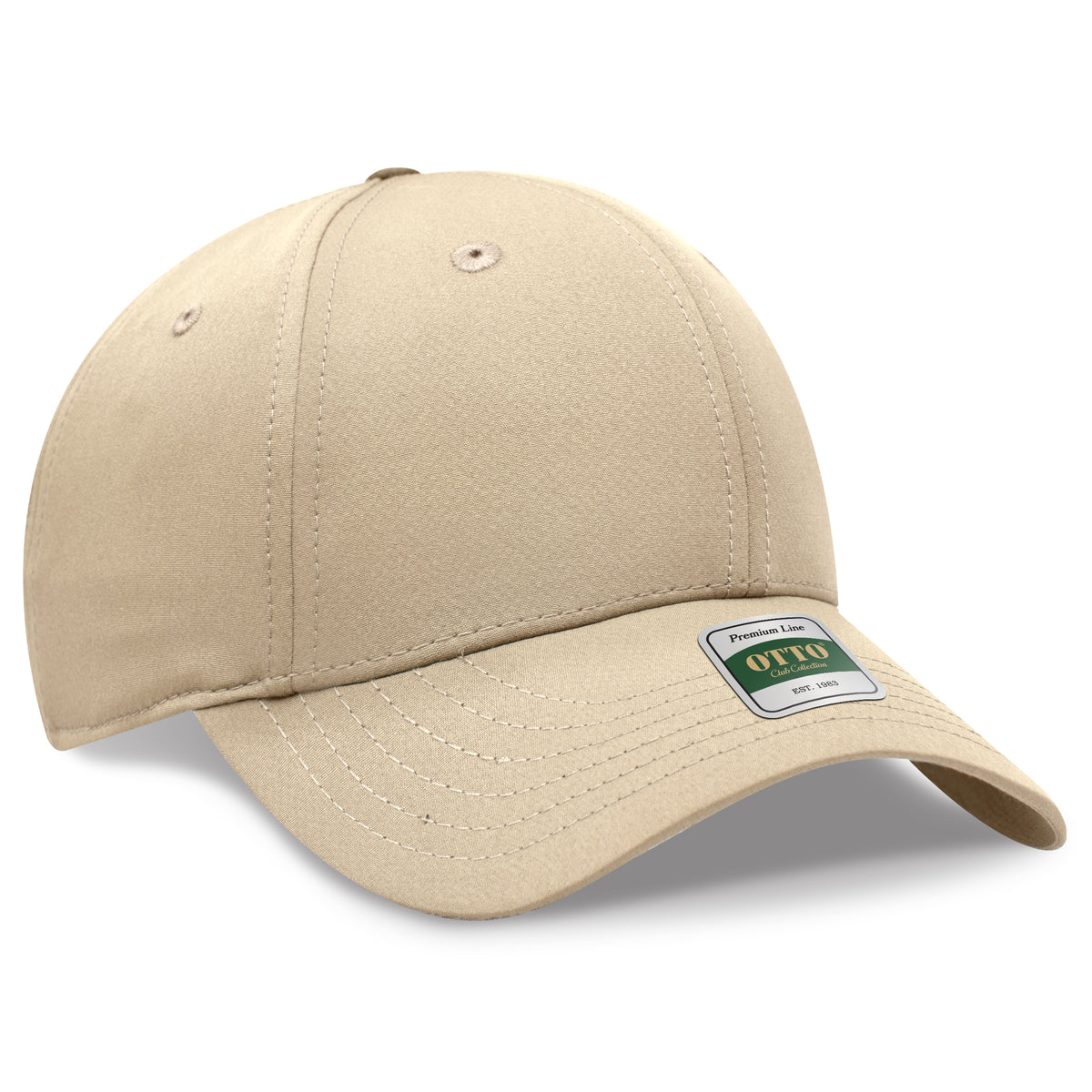 Otto Cap 104 Comfy Fit Club Collection 6 Panel Low Profile Cap - Khaki