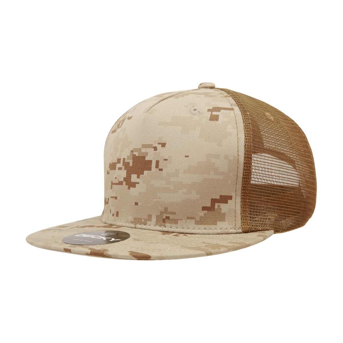 Decky 1040 5 Panel High Profile Structured Cotton Blend Trucker - DDG