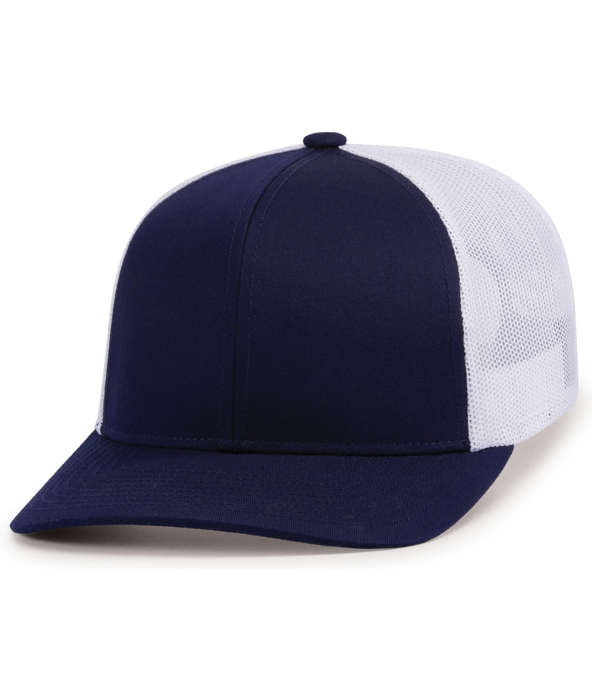 Pacific Headwear Trucker Snapback Cap - TRUE NAVY/WHITE/TRUE NAVY