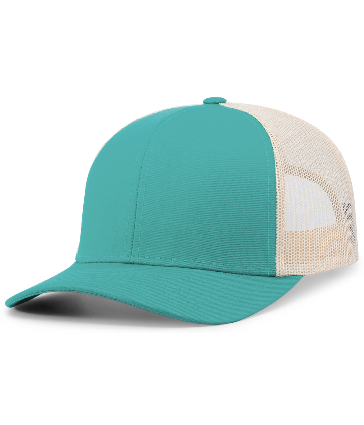 Pacific Headwear Trucker Snapback Cap - JAGUAR TEAL/BEIGE/JAGUAR TEAL