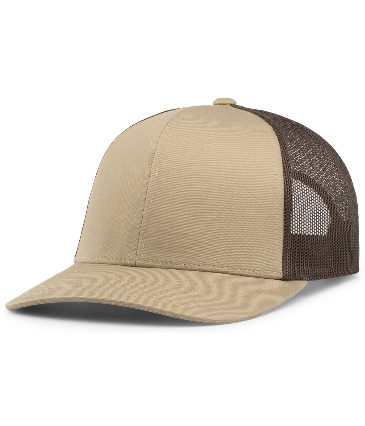 Pacific Headwear Trucker Snapback Cap - KHAKI/BROWN/KHAKI