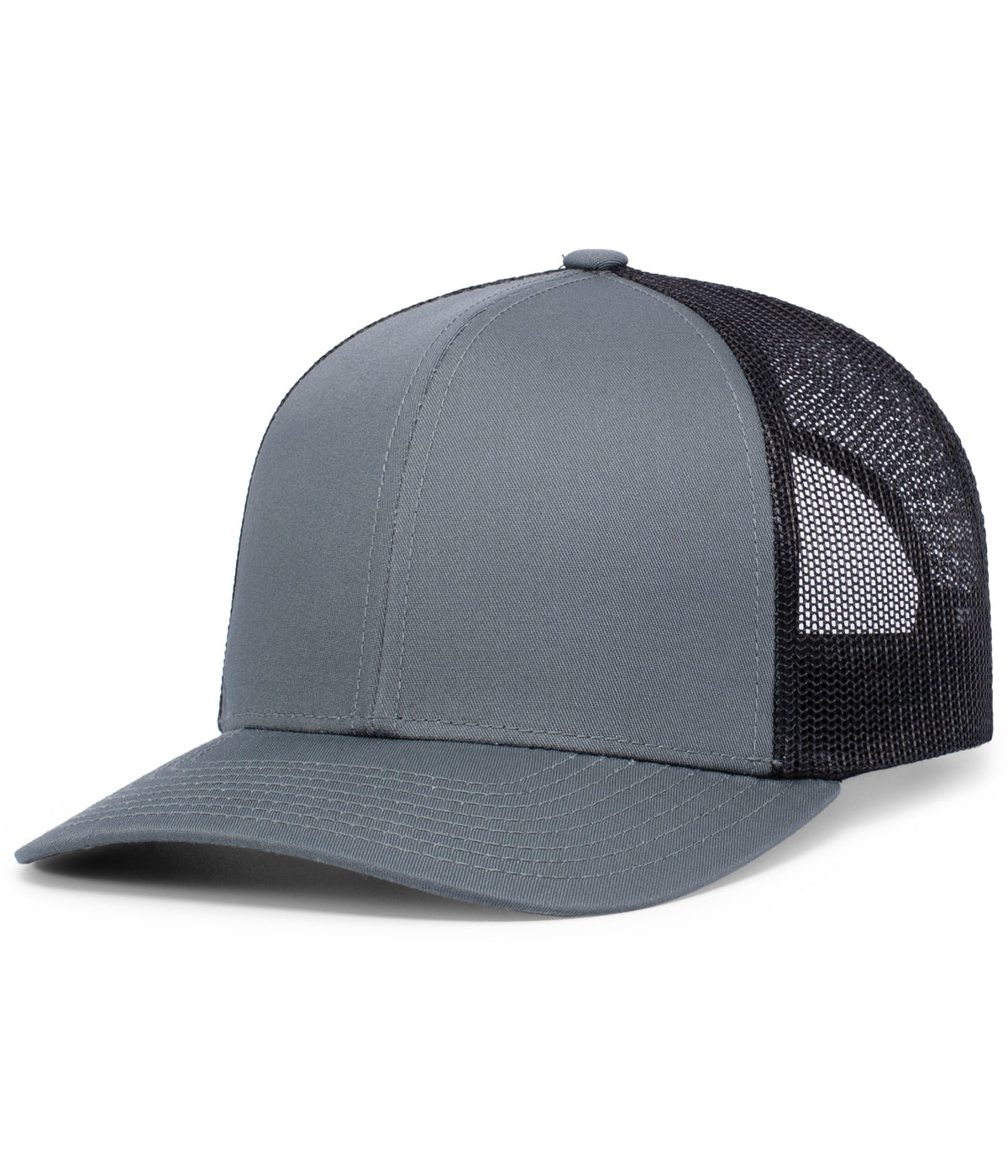 Pacific Headwear Trucker Snapback Cap - GRAPHITE/BLACK/GRAPHITE