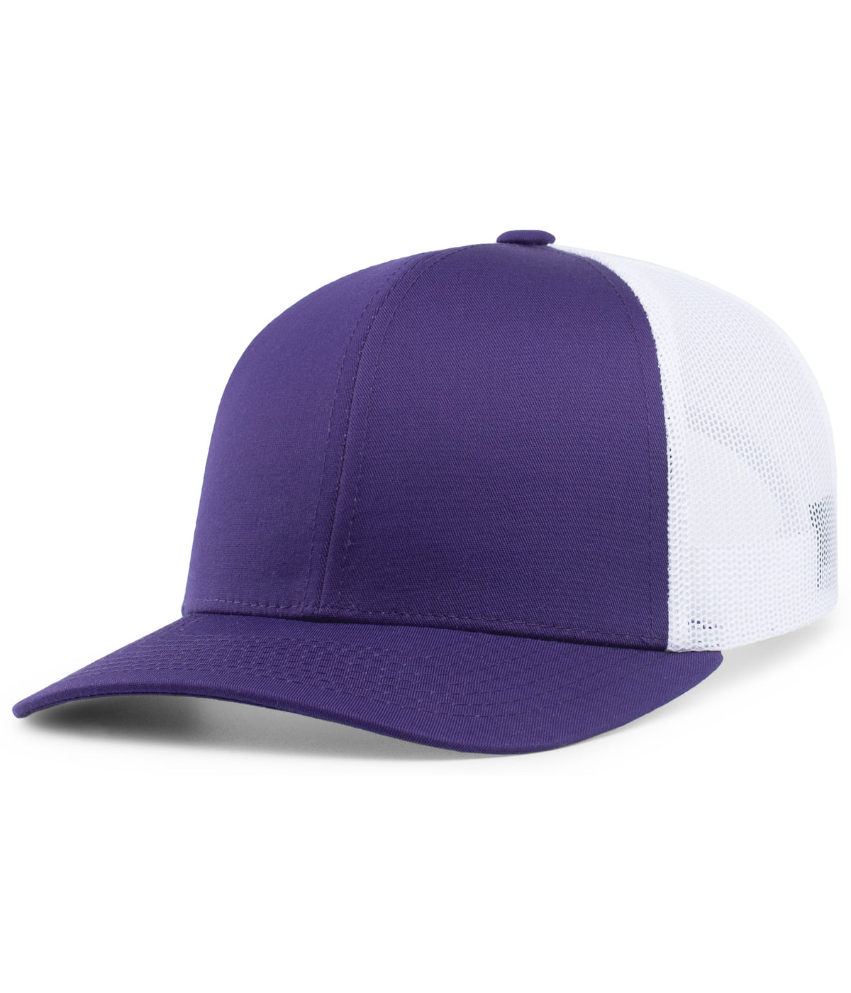 Pacific Headwear Trucker Snapback Cap - PURPLE/WHITE/PURPLE
