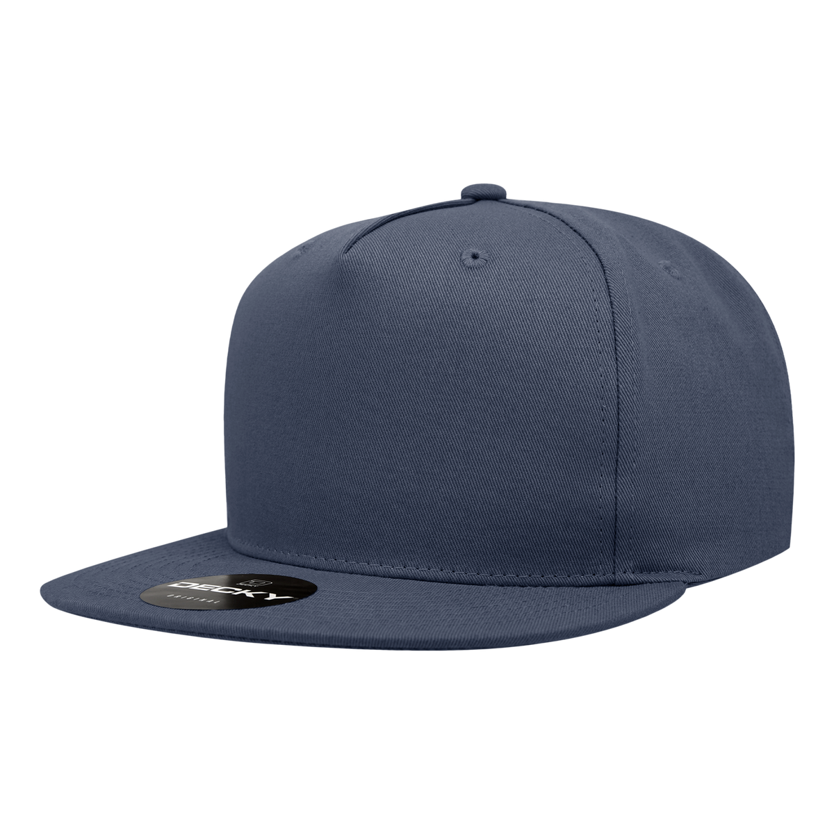 Decky 1064 5 Panel High Profile Structured Cotton Blend Snapback - Navy