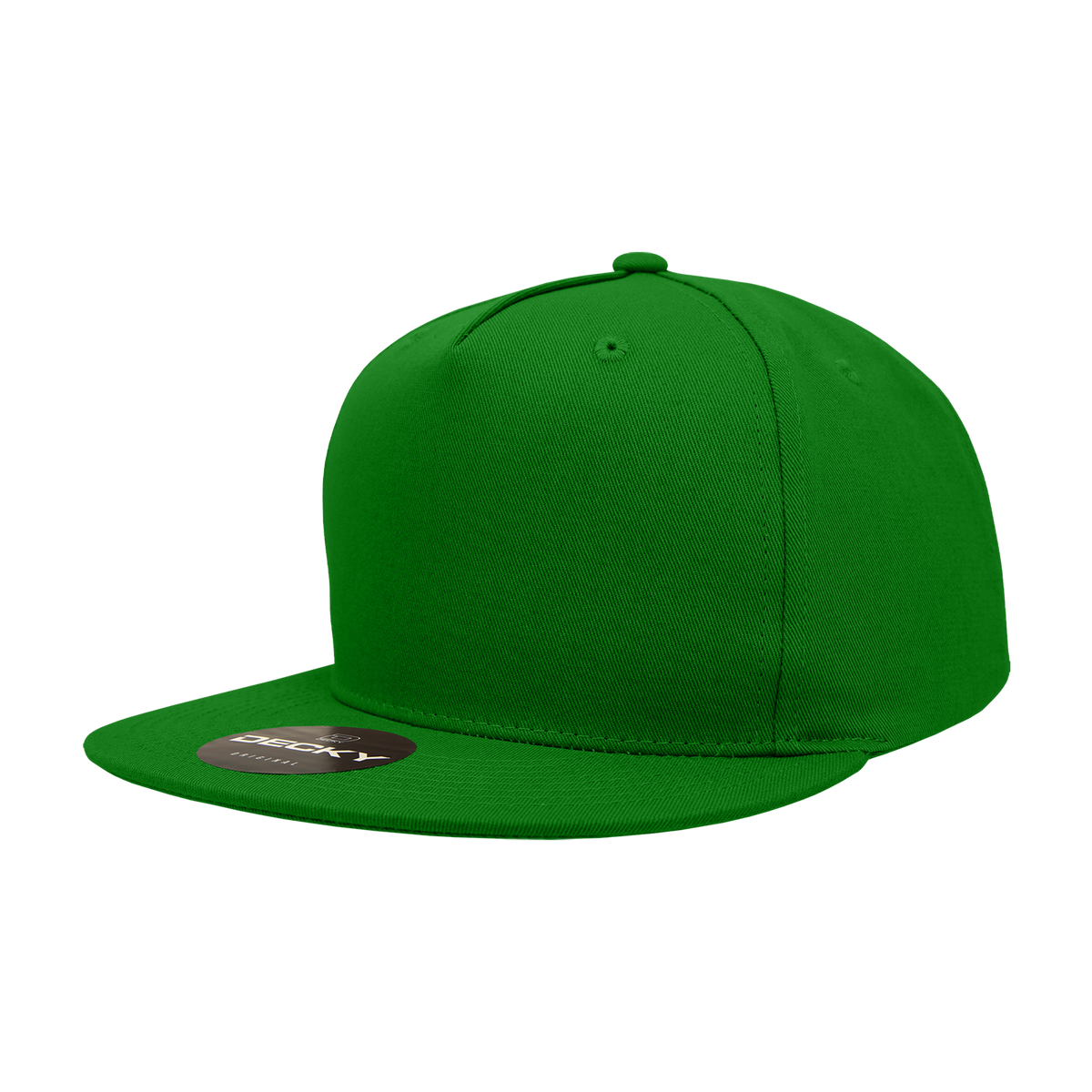 Decky 1064 5 Panel High Profile Structured Cotton Blend Snapback - Kelly