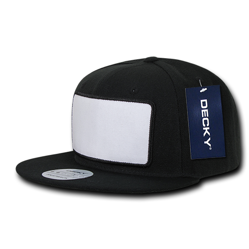 Decky 1096 6 Panel High Profile Structured Patch Snapback - Black /White Patch