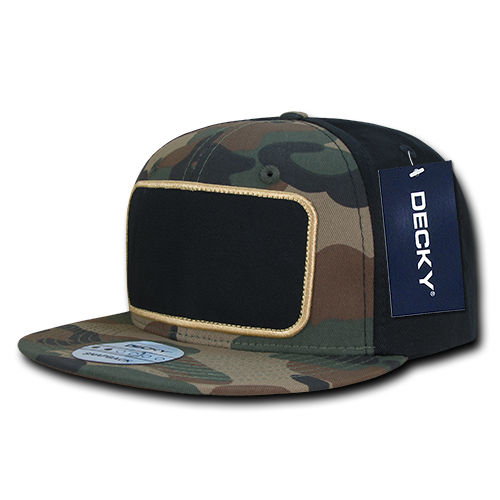 Decky 1096 6 Panel High Profile Structured Patch Snapback - Woodland/Woodland/Black
