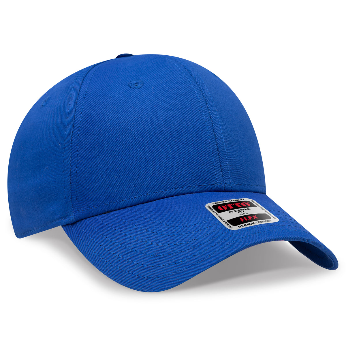 Otto Cap 11-1167 Otto Flex Fitted 6 Panel Low Profile Baseball Cap - Royal