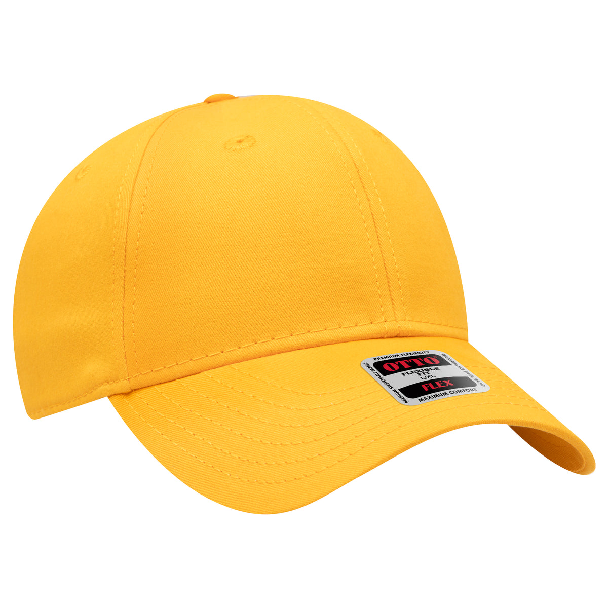 Otto Cap 11-1167 Otto Flex Fitted 6 Panel Low Profile Baseball Cap - Gold