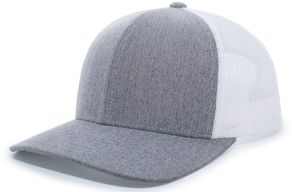 Pacific Headwear Heather Trucker Snapback Cap - GHWHGH