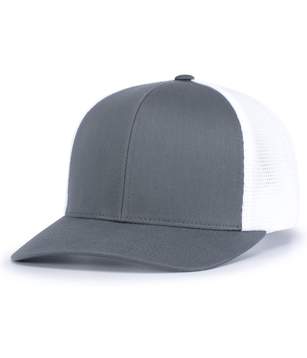 Pacific Headwear Trucker Flexfit Snapback Cap - GRAPHITE/WHITE/GRAPHITE
