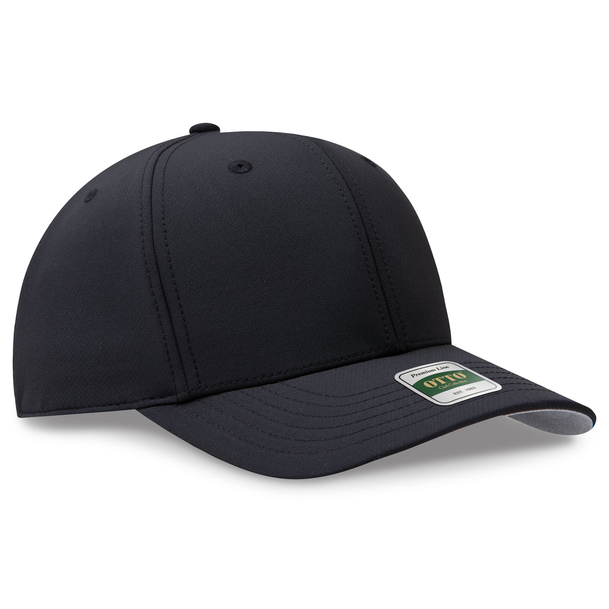 Otto Cap 111 Comfy Fit Club Collection 6 Panel Pro Style Cap - Black