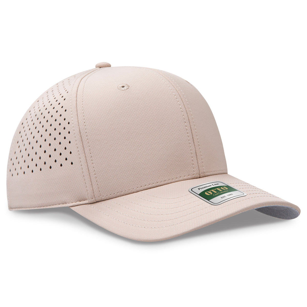 Otto Cap 113 Comfy Fit Club Collection 6 Panel Pro Style Perforated Cap - Khaki