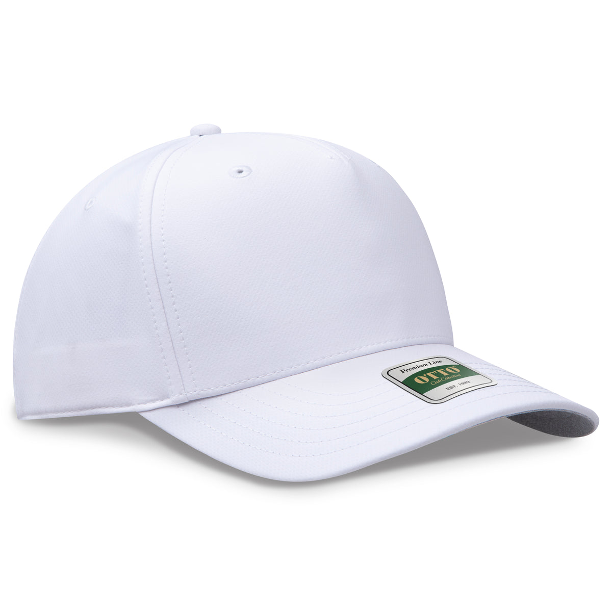 Otto Cap 114 Comfy Fit Club Collection 5 Panel Pro Style Cap - White
