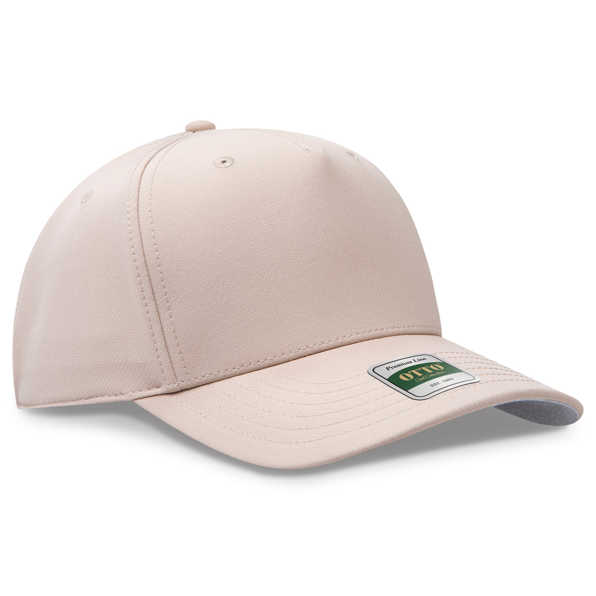 Otto Cap 114 Comfy Fit Club Collection 5 Panel Pro Style Cap - Khaki