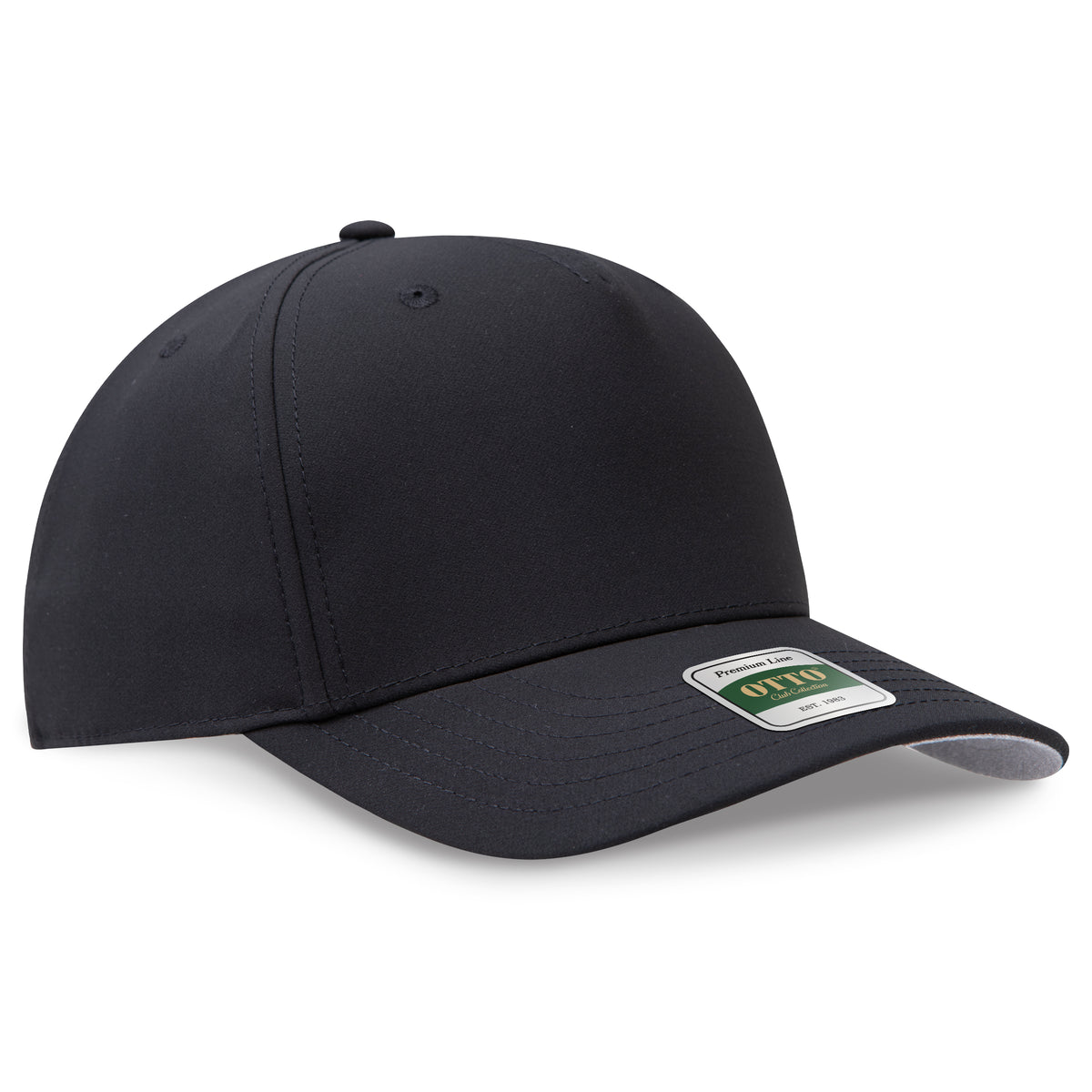 Otto Cap 118 Comfy Fit Club Collection 5 Panel Pro Style Cap - Black