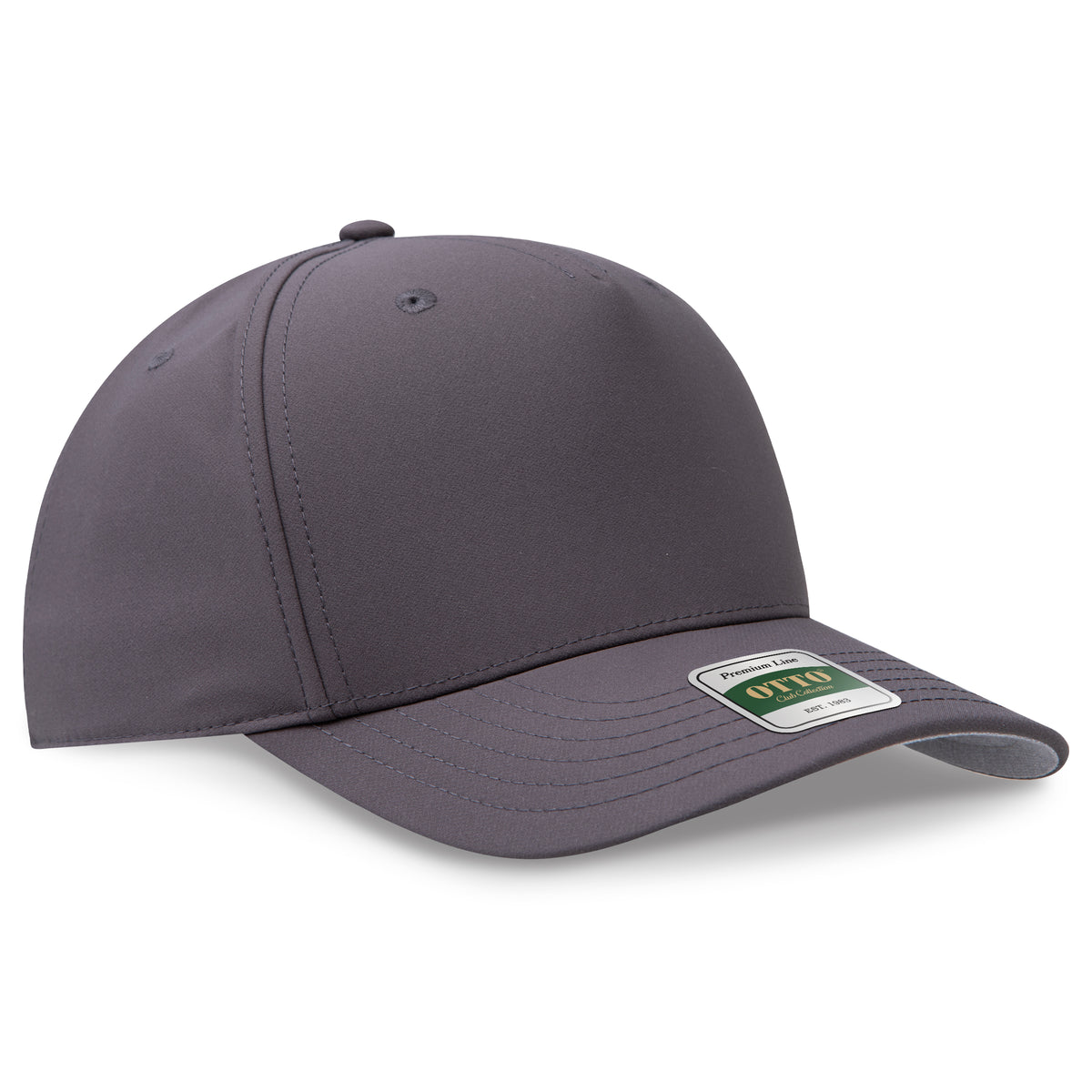 Otto Cap 118 Comfy Fit Club Collection 5 Panel Pro Style Cap - Charcoal Gray