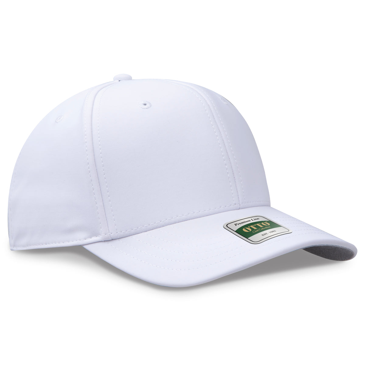 Otto Cap 123 Comfy Fit Club Collection 6 Panel Pro Style Cap - White