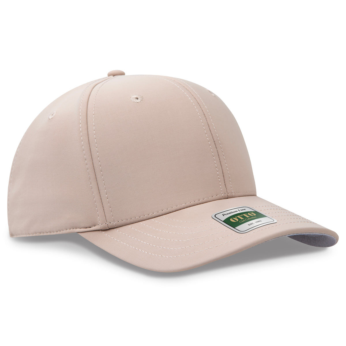 Otto Cap 123 Comfy Fit Club Collection 6 Panel Pro Style Cap - Khaki