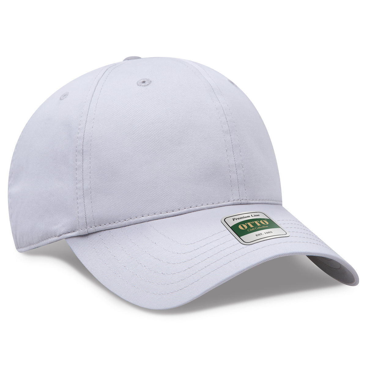 Otto Cap 124 Comfy Fit Club Collection 6 Panel Low Profile Dad Cap - Gray