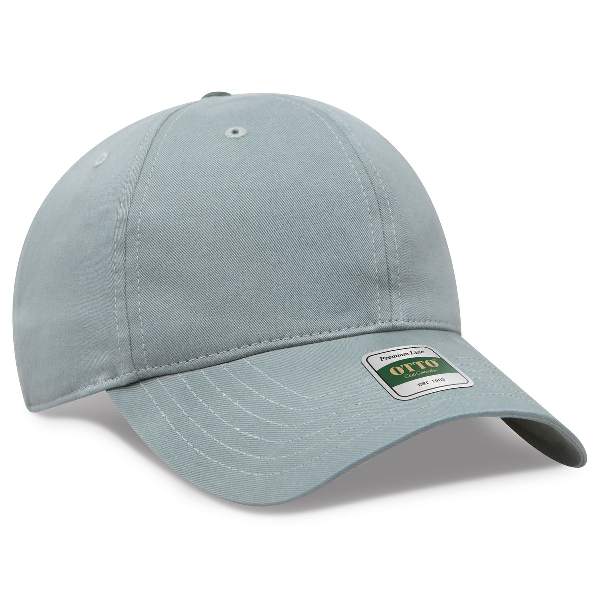 Otto Cap 124 Comfy Fit Club Collection 6 Panel Low Profile Dad Cap - Light Olive