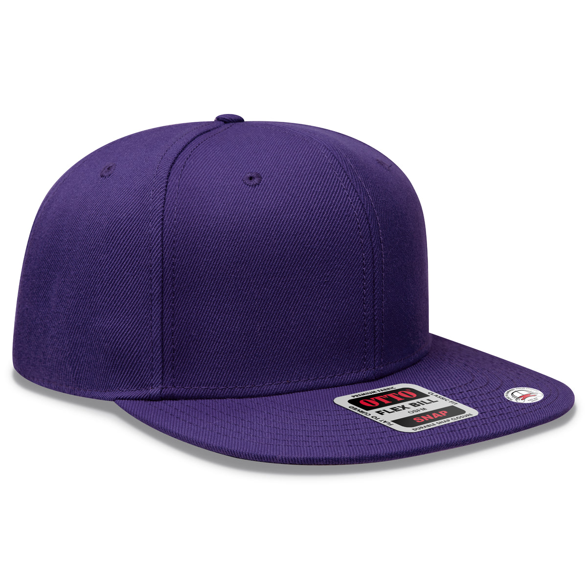 Otto Cap 125 Otto Snap 6 Panel Pro Style Snapback Hat - Purple
