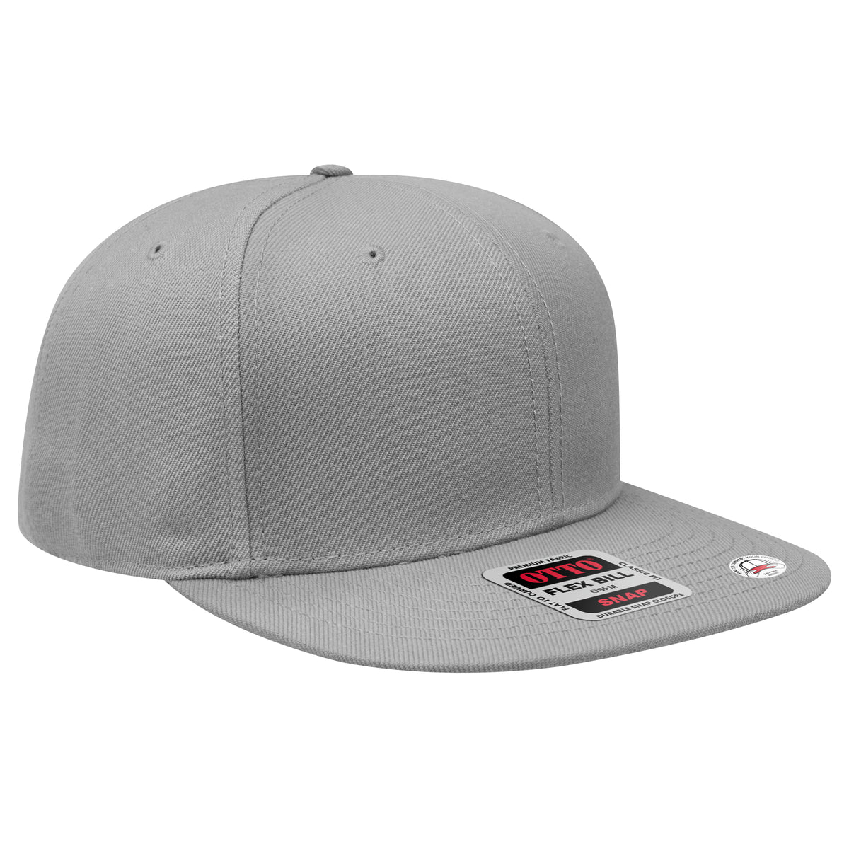 Otto Cap 125 Otto Snap 6 Panel Pro Style Snapback Hat - Gray