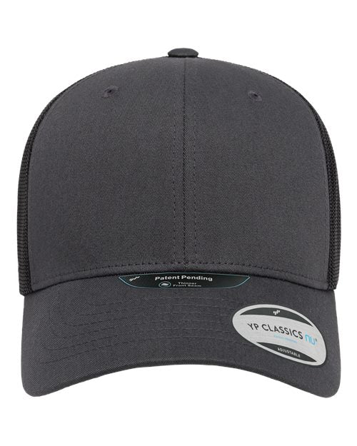 YP Classics NU Retro Trucker Cap - Charcoal/ Black