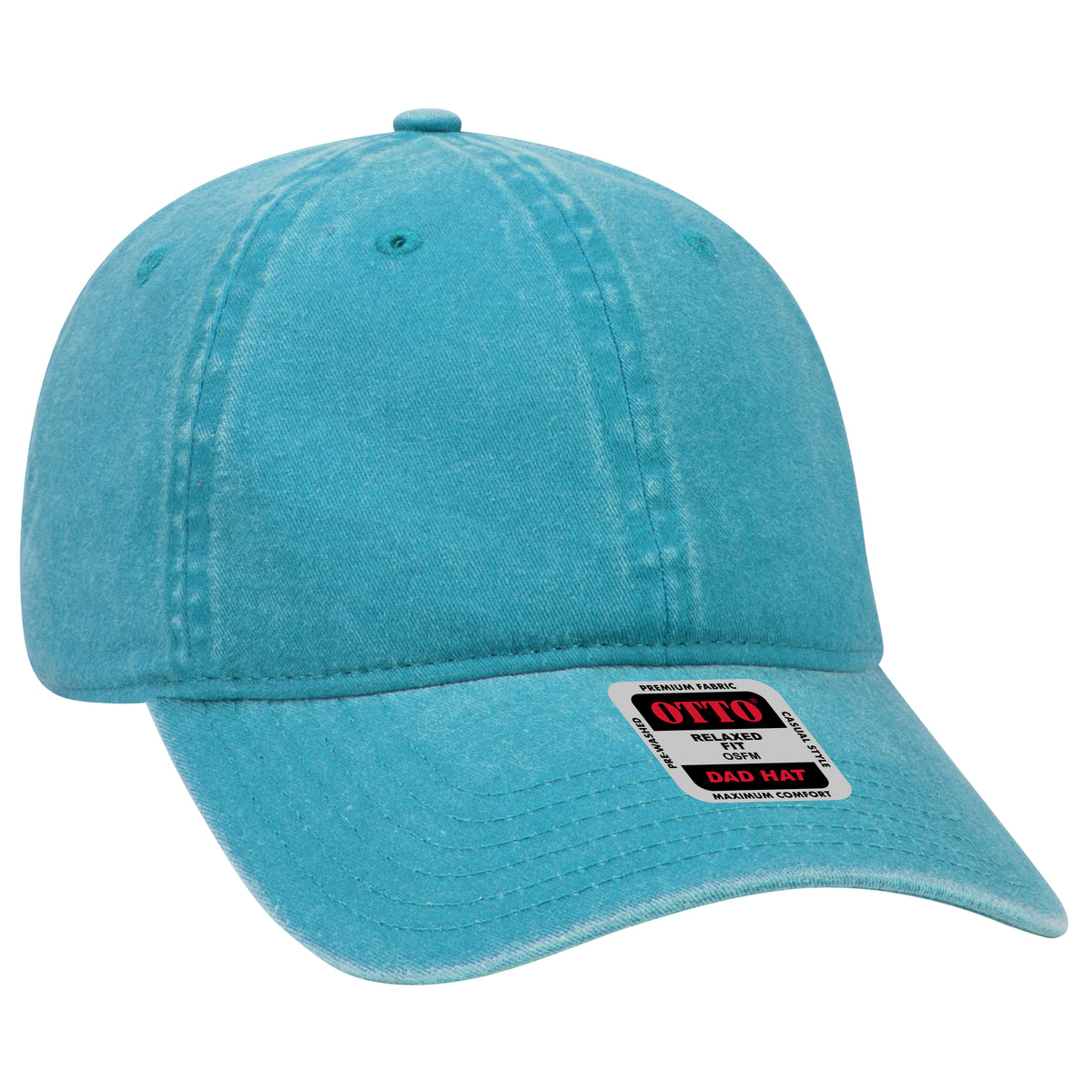 Otto Cap 18-202 6 Panel Low Profile Dad Hat - Lake Blue