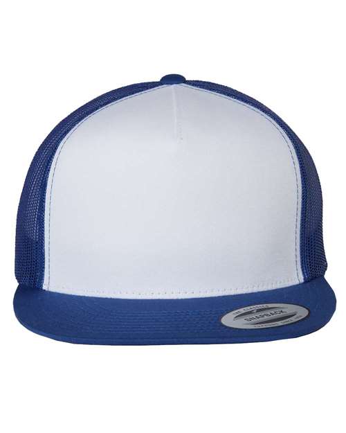 YP Classics Classic Five-Panel Trucker Cap - Royal/ White/ Royal