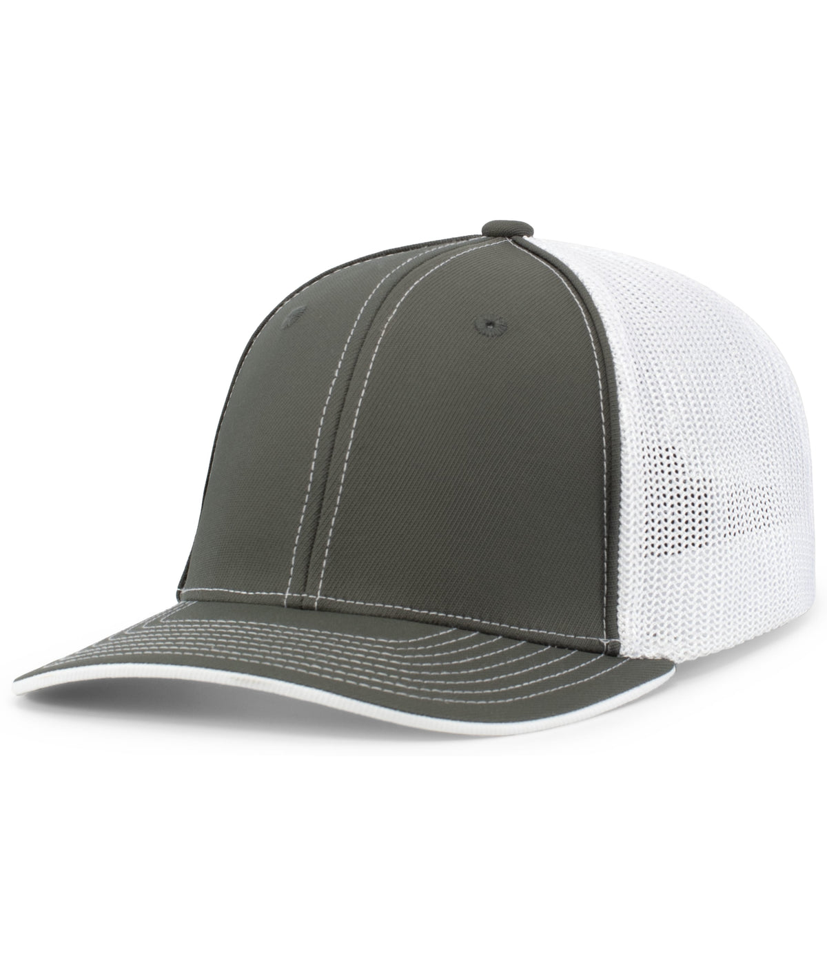 Pacific Headwear Trucker Flexfit Cap - GRAPHITE/WHITE/GRAPHITE