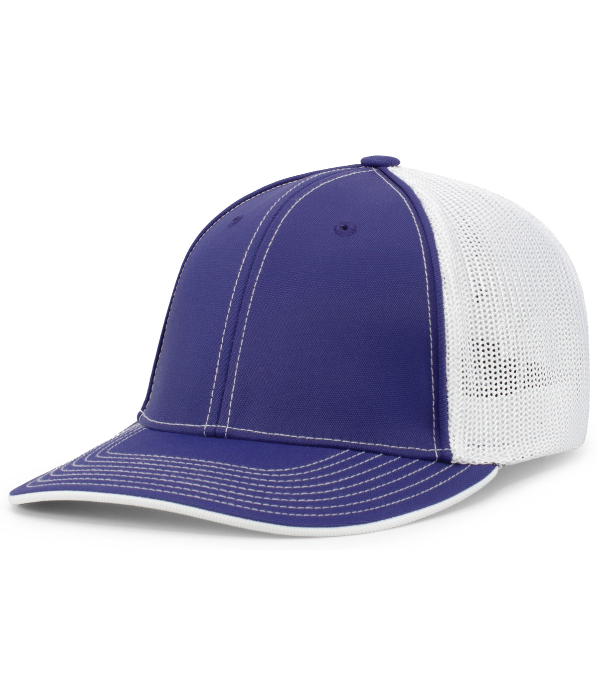 Pacific Headwear Trucker Flexfit Cap - PURPLE/WHITE