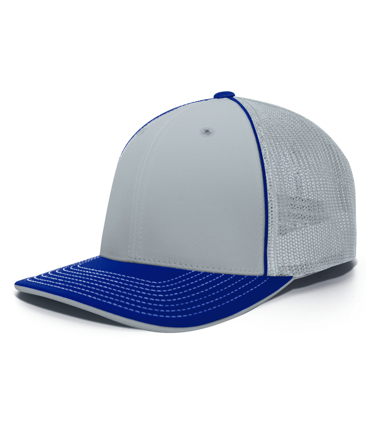 Pacific Headwear Trucker Flexfit Cap - SILVER/ROYAL