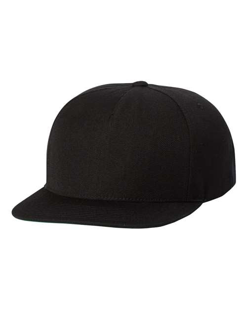 YP Classics Premium Five-Panel Snapback Cap - Black