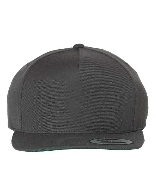 YP Classics Premium Five-Panel Snapback Cap - Dark Grey