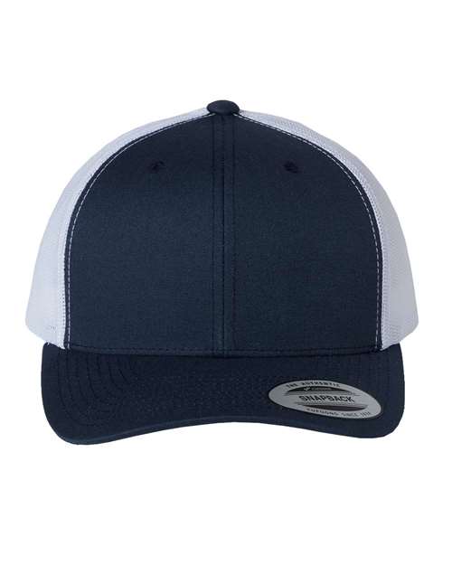 YP Classics Retro Trucker Cap - Navy/ White