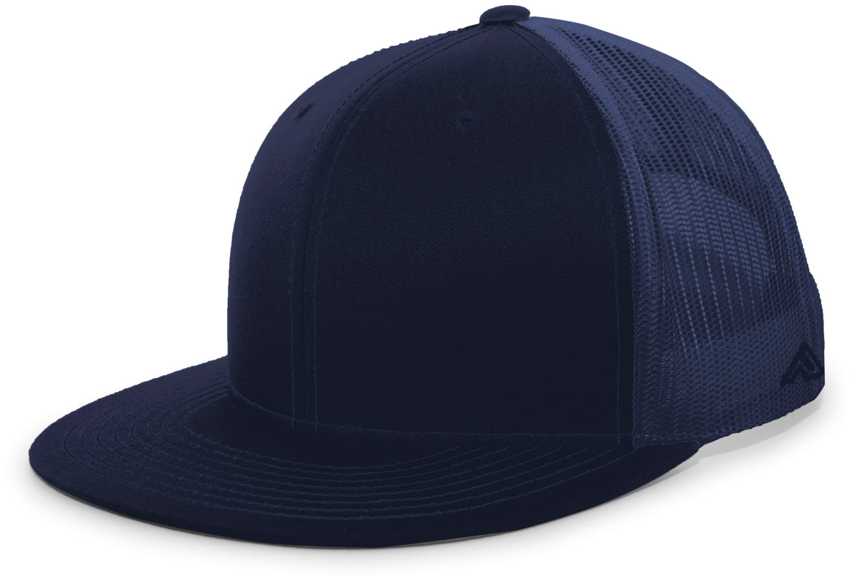 Pacific Headwear D-Series Trucker Snapback Cap - NAVY