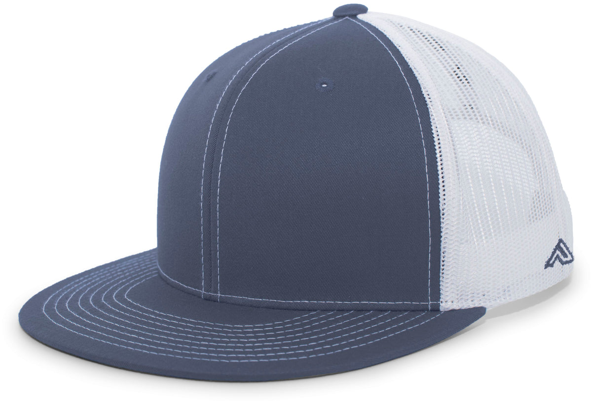 Pacific Headwear D-Series Trucker Snapback Cap - GRAPHITE/WHITE/GRAPHITE