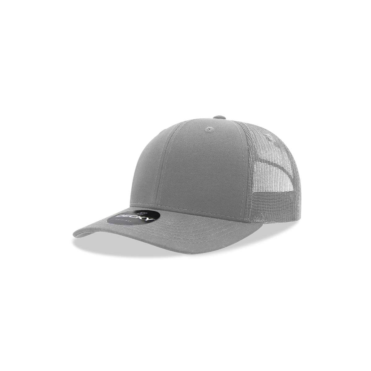 Decky 5019 Youth 6 Panel Mid Profile Structured Cotton Trucker - Grey