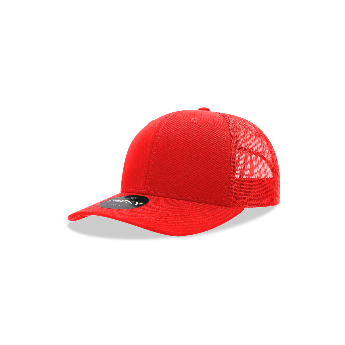 Decky 5019 Youth 6 Panel Mid Profile Structured Cotton Trucker - Red