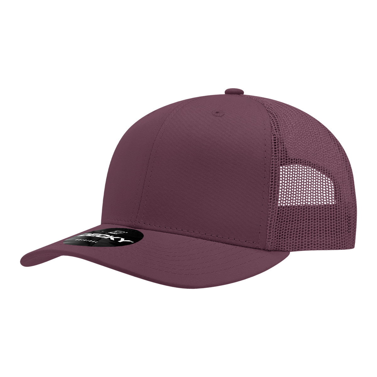 Decky 6021 6 Panel Mid Profile Classic Trucker - Maroon