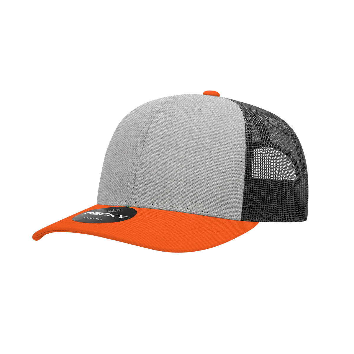 Decky 6021 6 Panel Mid Profile Classic Trucker - BOR/HGY/CHA