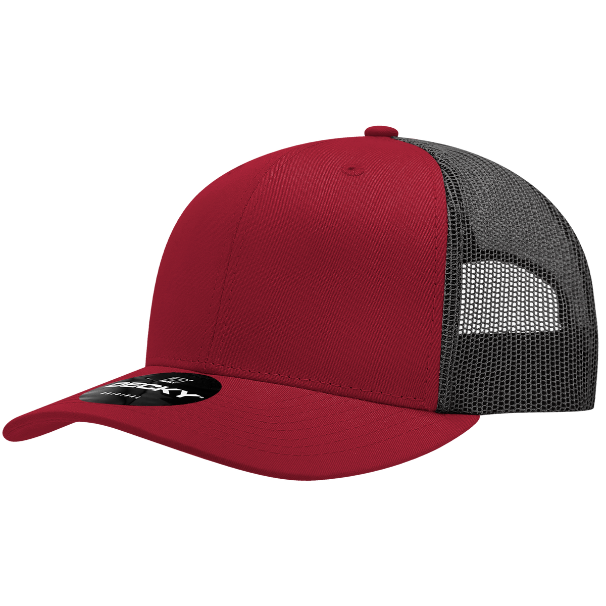 Decky 6021 6 Panel Mid Profile Classic Trucker - CAR/BLK