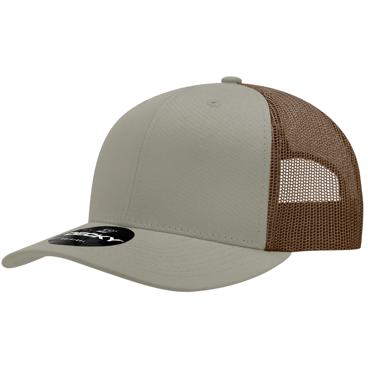 Decky 6021 6 Panel Mid Profile Classic Trucker - KHA/BRN
