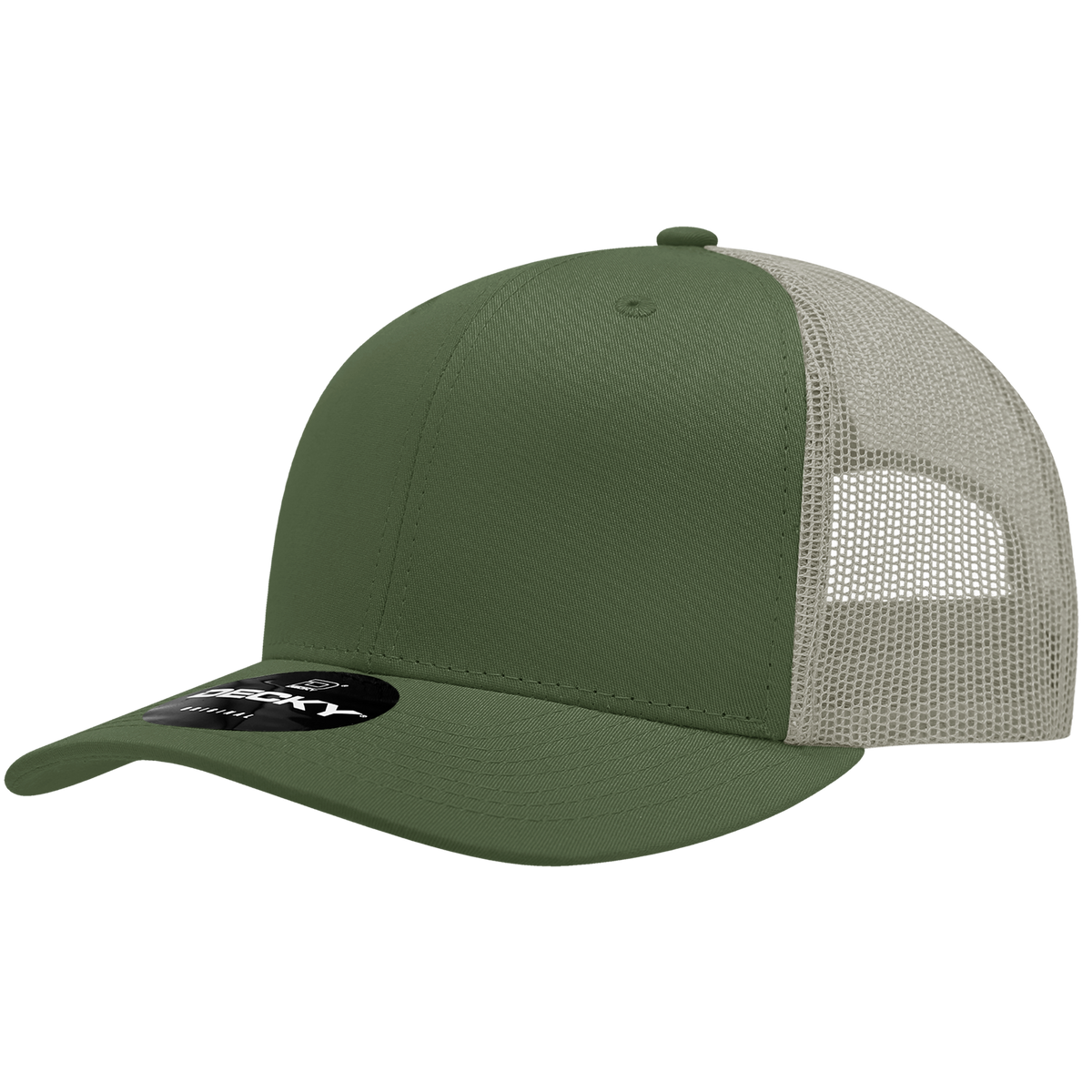Decky 6021 6 Panel Mid Profile Classic Trucker - OLV/KHA