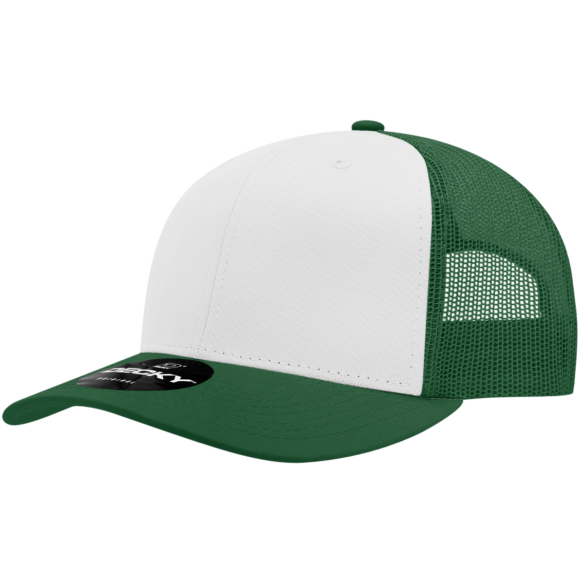 Decky 6021 6 Panel Mid Profile Classic Trucker - FOR/WHT/FOR