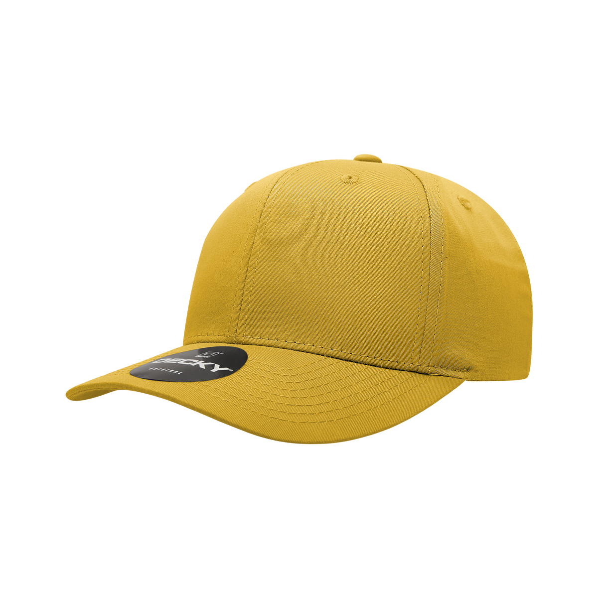Decky 6022 6 Panel Mid Profile Structured Cotton Snapback - Gold