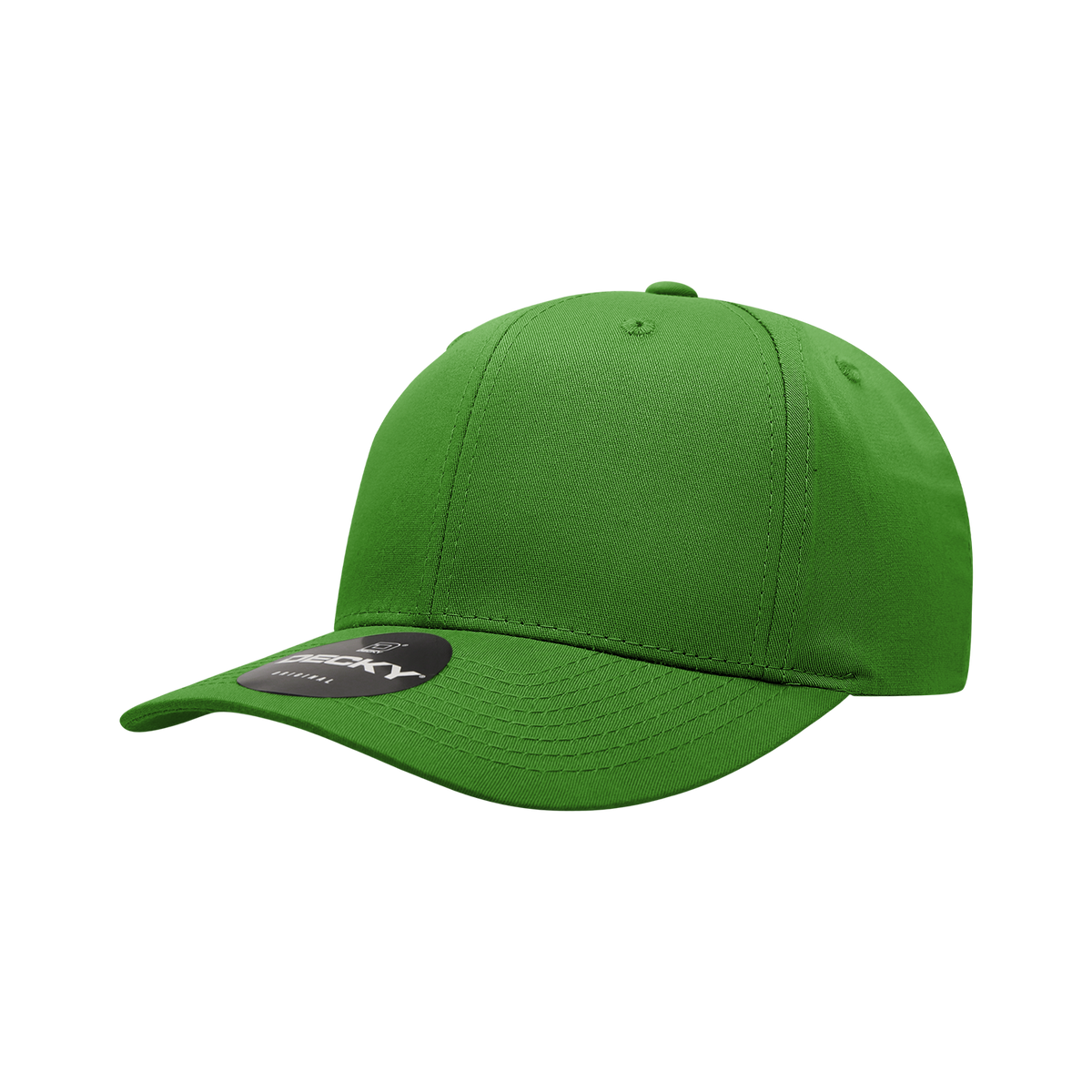 Decky 6022 6 Panel Mid Profile Structured Cotton Snapback - Kelly
