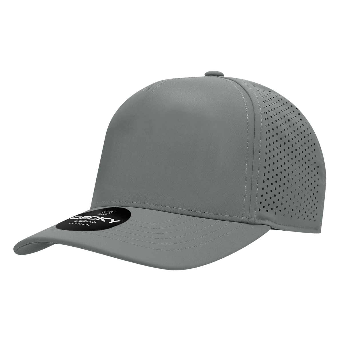 Decky 6045 5 Panel High Profile Structured Perforated Performance Cap - Charcoal